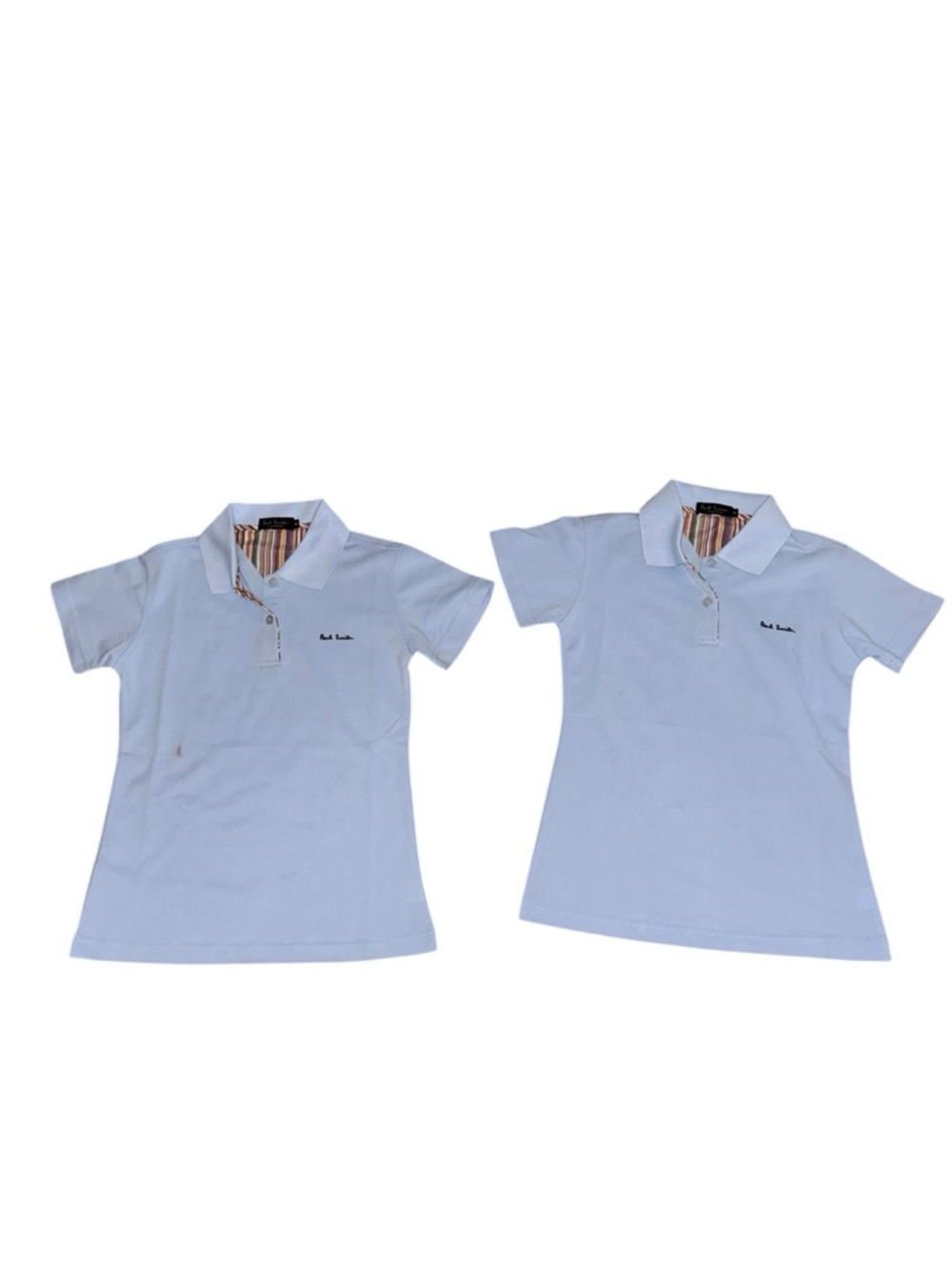 Paul Smith Kids Polo Lot 2 White Blue Long Short Sleeve M